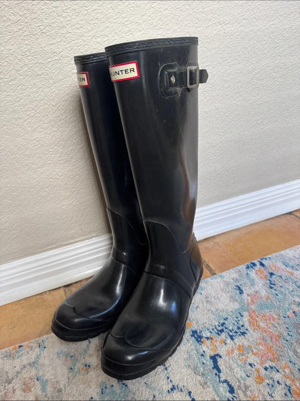Hunter Black Womens knee high Waterproof Rain & Snow Boots